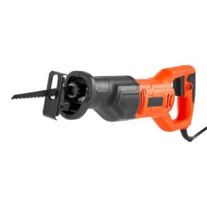 corded reciprocating saw, 120 volt 6 amp, 3000 spm variable speed, 3/4 inch stroke length, electric reciprocating saw with 8 blades and carrying bag, for wood, metal, and plastic cutting