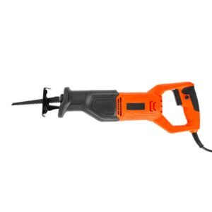 corded reciprocating saw, 120 volt 6 amp, 3000 spm variable speed, 3/4 inch stroke length, electric reciprocating saw with 8 blades and carrying bag, for wood, metal, and plastic cutting