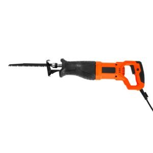 corded reciprocating saw, 120 volt 7.5 amp, 2800 spm variable speed, 1 1/8 inch stroke length, electric reciprocating saw with 8 blades and carrying bag, for wood, metal, and plastic cutting