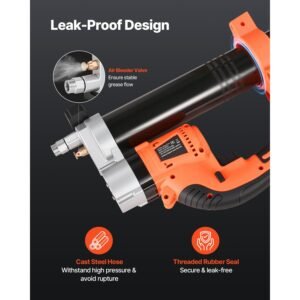 cordless grease gun, 8000 psi max pressure, 20v electric grease gun with 2.0 ah battery & led light, 30 inch long hose & carrying case, variable speed triggers, vehicles or machines greasing
