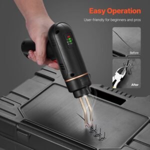 cordless plastic welder, 120w plastic welding gun with 400pcs 4 types hot staples, rechargeable hot staple welding gun, plastic car bumper repair kit for kayak, toys, plastic crack repair