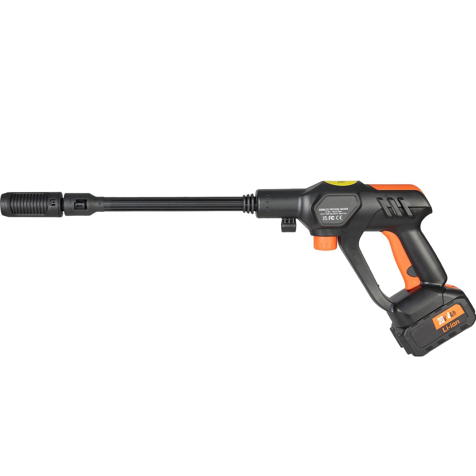 cordless pressure washer, 652 psi 1.1 gpm portable power cleaner, handheld high pressure car washer gun with 4.0ah battery, charger, 6 in 1 nozzle, for home/floor cleaning & watering