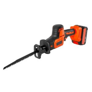 cordless reciprocating saw, 20 v, 3000 spm variable speed, 1 inch stroke length, electric reciprocating saw with battery, charger, 8 blades, and carrying bag, for wood, metal and plastic cutting