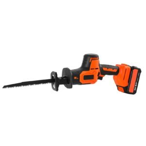 cordless reciprocating saw, 20 v, 3000 spm variable speed, 1 inch stroke length, electric reciprocating saw with battery, charger, 8 blades, and carrying bag, for wood, metal and plastic cutting