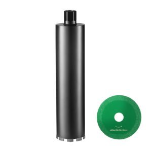Core Drill Bit, 4.25" Wet Diamond Core Drill Bits, 14" Drilling Depth Concrete Core Drill Bit with Saw Blade, 1-1/4"-7 Inner Thread, Laser Welding, Diamond Wet Coring Bit for Concrete Brick
