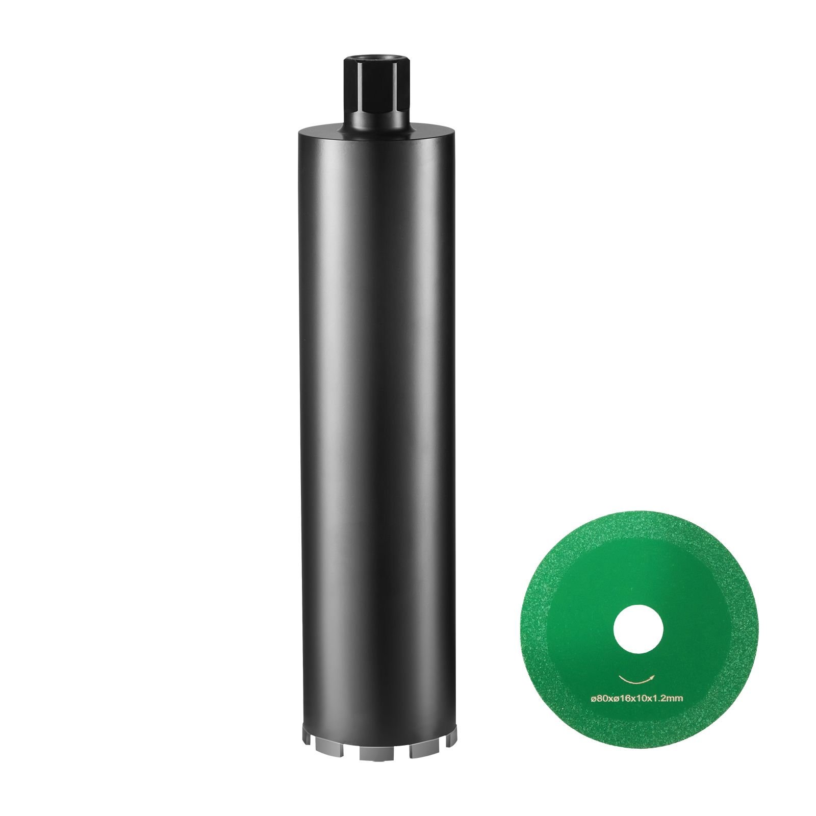 core drill bit, 4.25" wet diamond core drill bits, 14" drilling depth concrete core drill bit with saw blade, 1 1/4" 7 inner thread, laser welding, diamond wet coring bit for concrete brick