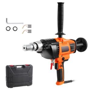 Core Drill Machine, 0.8-6.3in Drilling Diameter Handheld Diamond Core Drill Rig with Carrying Case, 2000W Rugged Concrete Core Drill, Wet and Dry Use, For Drilling Concrete and Mixing Paint