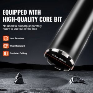 core drill machine, 0.8 6.3in drilling diameter handheld diamond core drill rig with stand and core drill bit, 2000w rugged concrete core drill, wet and dry use, for concrete, brick, marble