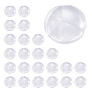 Corner Protectors Baby Proofing, 24 Pack, Clear & Transparent Table Corner Guards Covers for Baby Safety, 1.34-inch Depth, 0.28-inch Thickness, Strong Adhesive, Cushion for Furniture Sharp Edges