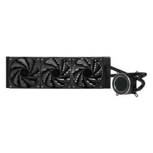 cpu liquid cooler, aio cpu water cooler 3 x 120mm pwn fans, pump & 2.1'' lcd display, max 2200prm black cpu cooling fan, compatible for intel 115x/1366/2011/1700/1200, amd am4/am5