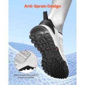 cross training shoes, m width sneakers us size 10, wide toe box shoes with arch support & adjustable lace up, training shoes for running, gymnastics, dog walking, and weightlifting (white)