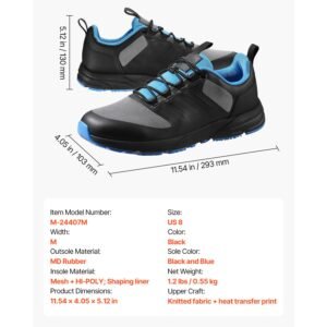 cross training shoes, m width sneakers us size 8, wide toe box shoes with arch support & adjustable lace up, training shoes for running, gymnastics, dog walking, and weightlifting (black)