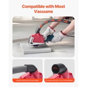 cutting dust shroud for angle grinders, universal 4 5 in angle grinder dust shroud with 6 clamping washers, adjustable cutting depth, connect to vacuum cleaner, for wood concrete wall stone