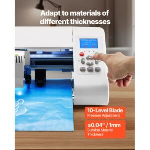 cutting machine, automatic edge detection vinyl cutter machine with design software and materials, compatible with multiple file formats, for creating customized diy crafts, cards, stickers