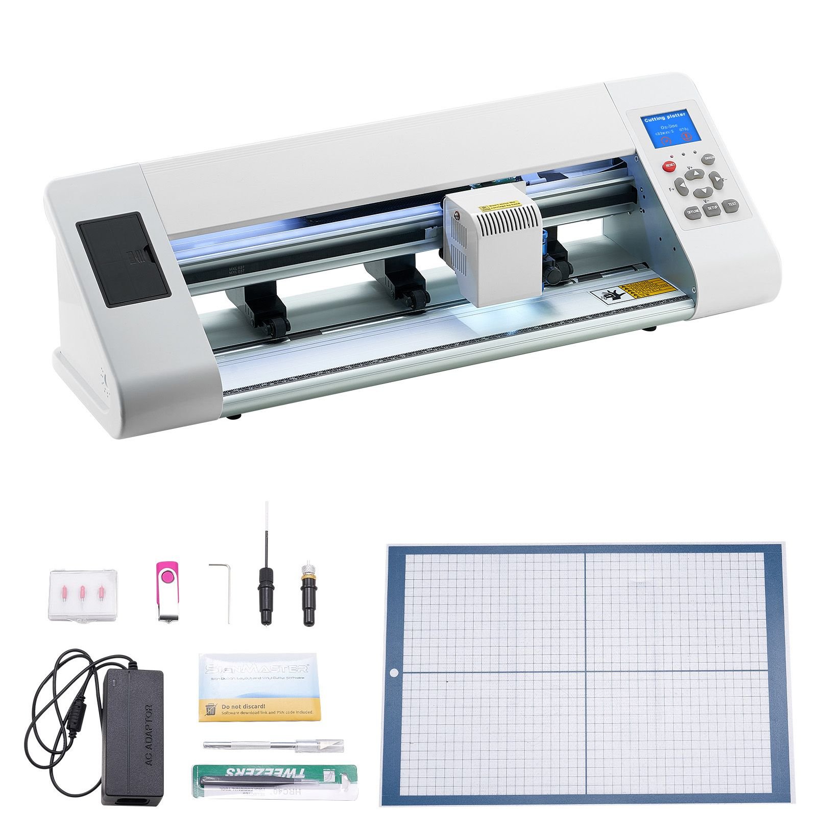 cutting machine, automatic edge detection vinyl cutter machine with design software and materials, compatible with multiple file formats, for creating customized diy crafts, cards, stickers