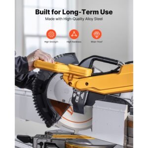 dado blade set, 8 inch diameter, 12 sharp alloy teeth, 5/8 inch arbor, fine finish, stacking dado blades with chippers and shims, noise reducing heat vents, for cutting plywood, osb, hardwood