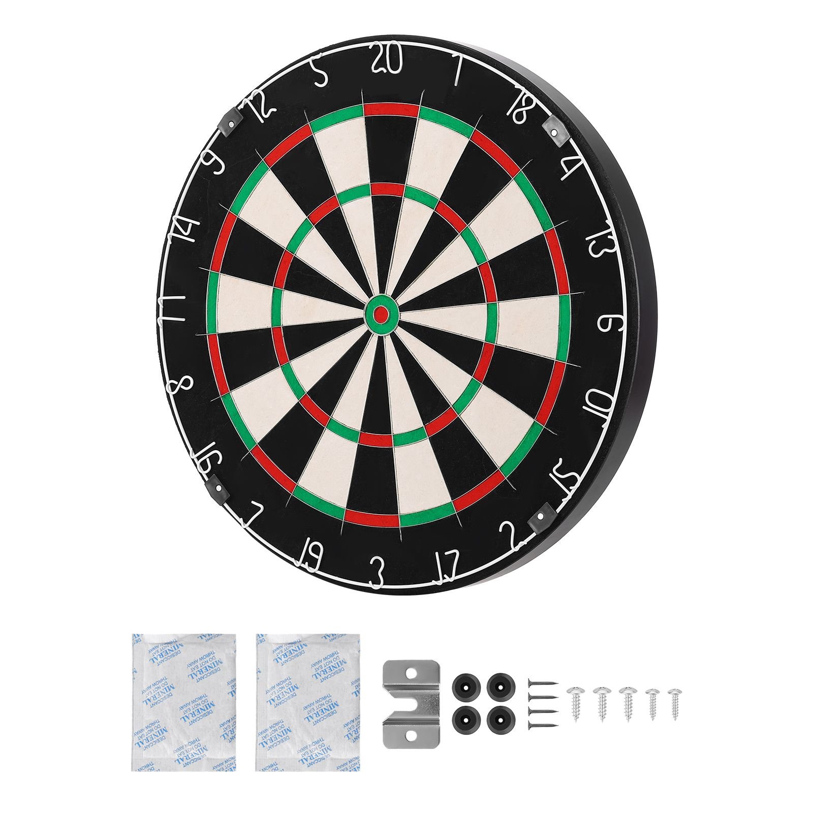 dart board, high grade self healing sisal fiber dartboard with staple free bullseye, blade wire & rotating number ring, 17.7" professional dartboard for home party game room (darts not included)