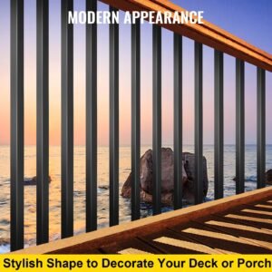 deck balusters, 101 pack metal deck spindles, 32"x0.8" staircase baluster with screws, aluminum alloy deck railing for wood and composite deck, square baluster for outdoor stair deck porch