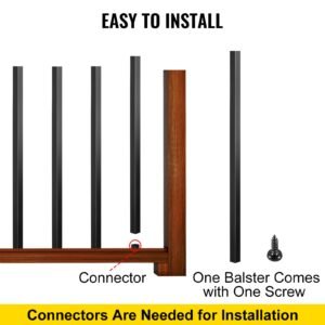deck balusters, 101 pack metal deck spindles, 32"x0.8" staircase baluster with screws, aluminum alloy deck railing for wood and composite deck, square baluster for outdoor stair deck porch