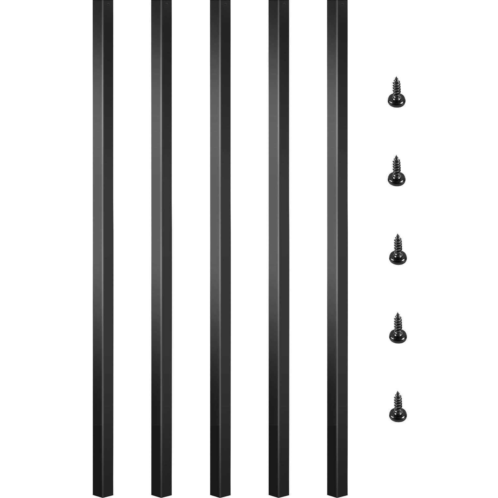 deck balusters, 101 pack metal deck spindles, 32"x0.8" staircase baluster with screws, aluminum alloy deck railing for wood and composite deck, square baluster for outdoor stair deck porch