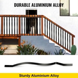 deck balusters, 61 pack metal deck spindles, 29.5"x1" staircase baluster with screws, aluminum alloy deck railing for wood and composite deck, stylish baluster for outdoor stair deck porch