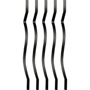 Deck Balusters, 61 Pack Metal Deck Spindles, 29.5"x1" Staircase Baluster with Screws, Aluminum Alloy Deck Railing for Wood and Composite Deck, Stylish Baluster for Outdoor Stair Deck Porch