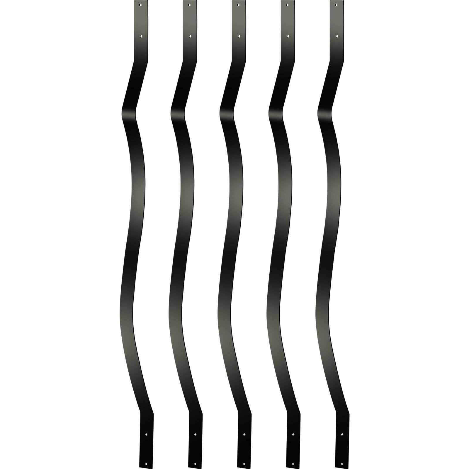 deck balusters, 61 pack metal deck spindles, 29.5"x1" staircase baluster with screws, aluminum alloy deck railing for wood and composite deck, stylish baluster for outdoor stair deck porch