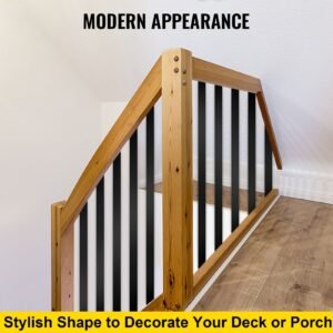 deck balusters, 76 pack metal deck spindles, 29.5"x1"x0.2" staircase baluster with screws, aluminum alloy deck railing for wood and composite deck, stylish baluster for outdoor stair deck porch