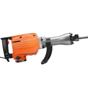demolition jack hammer, 2200w electric jackhammer heavy duty, 1350 bpm concrete breaker, 2pcs chisels bit chipping with case