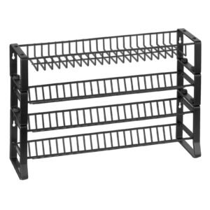detachable spice rack organizer for cabinet, 4 tie stackable seasoning organizer, spice jars kitchen storage for countertop kitchen pantry cupboard, 15.8x10.7 in