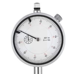 dial test indicator with 360 degree flexible arm and 360 degree locking pliers, 0.001 inch accuracy, 0 1 inch range, professional for machine set up, narrow area measurement, storage case