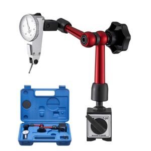 Dial Test Indicator with Universal Magnetic Base and Storage Case, 0.0005 inch Accuracy, 0-0.03 inch Range, Micro Ball Handle for Narrow Area Measurement, Industrial Machining & Inspection