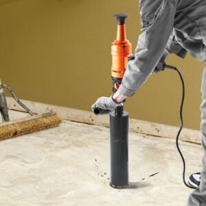 diamond core drilling machine, 4in handheld wet concrete core drill rig, 1100 2400rpm two speed & 1 1/4" thread & 2 bubble levels, 3 4in drilling diameter for concrete brick block stone, 1500w