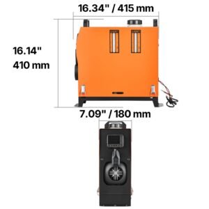 diesel air heater, 8 kw dc12 24v, fast heating diesel parking heater with remote control and color digital display, low noise, voice announcement, for rv, truck, camper, van, boat and trailer