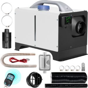 Diesel Air Heater 8KW Parking Heater 12V Truck Heater, One Air Outlet, with Black LCD Switch, Remote Control, Fast Heating Compact Diesel Heater, For Car, RV Truck, Boat, Campervans, Caravans