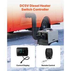 diesel air heater controller, dc5v universal diesel air heater controller thermostat switch, parking heaters controllers with lcd display and remote control, fits for 2kw/5kw/8kw diesels heaters