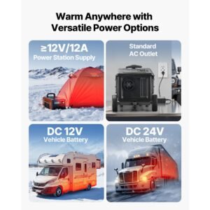 diesel heater, 8kw, dc 12v/24v, all in one portable diesel air heater with bluetooth app control, remote control and lcd screen, trolley design, 1.3 gal fuel tank for trucks, vans, rvs, campers