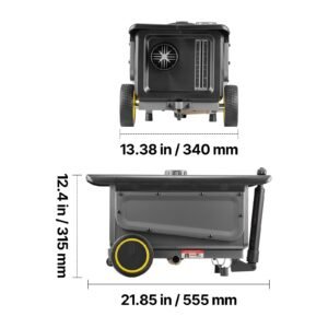diesel heater, 8kw, dc 12v/24v, all in one portable diesel air heater with bluetooth app control, remote control and lcd screen, trolley design, 1.3 gal fuel tank for trucks, vans, rvs, campers