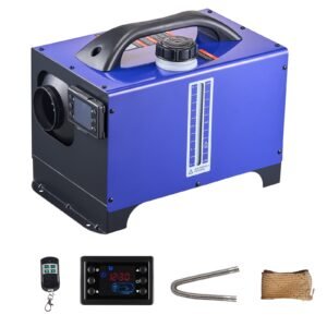 Diesel Heater, 8KW, DC 12V/24V, All in One Portable Diesel Air Heater with Remote Control and LCD Display, Fast Heating Low Noise, 1.3 Gal Fuel Tank for Vehicles, RVs, Vans, Tractors and Trucks