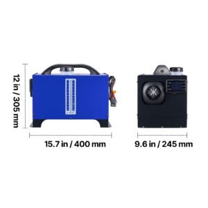 diesel heater, 8kw, dc 12v/24v, all in one portable diesel air heater with remote control and lcd display, fast heating low noise, 1.3 gal fuel tank for vehicles, rvs, vans, tractors and trucks