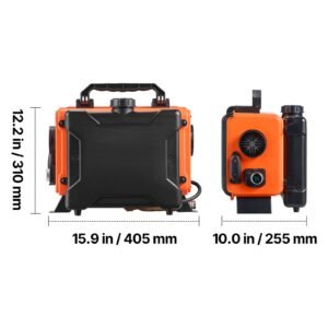diesel heater, 8kw, dc 12v/24v, all in one portable diesel air heater with remote control and lcd screen, fast heating low noise, 1.2 gal fuel tank for trucks, vans, rvs, campers, and garages