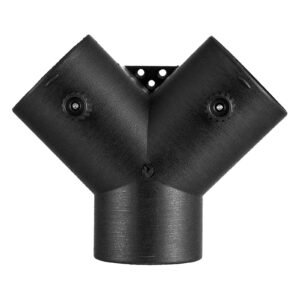 Diesel Heater Connector, 3 inch Diesel Heater Duct Connector Accessories, 3-Way Y Branch Diesels Heaters Air Vent Duct with 2 90° Rotatable Valves, Black Joint Connectors for 2KW 5KW 8KW Heaters