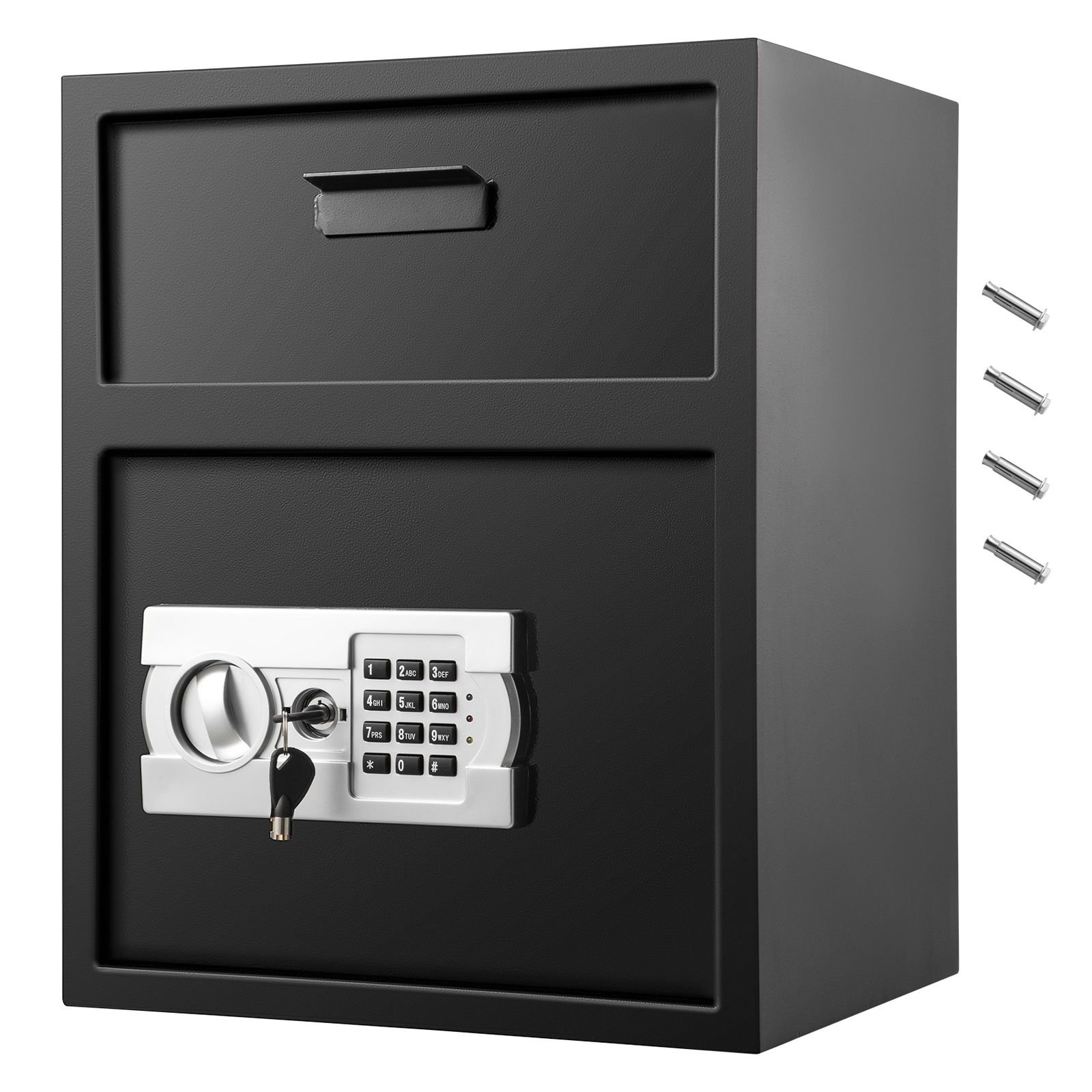digital depository safe 1.7 cubic feet made of carbon steel electronic code lock depository safe with deposit slot with two emergency keys depository box for home hotel restaurant and office