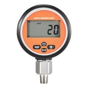 Digital Hydraulic Pressure Gauge, 0-10000 PSI (0-700 Bar) Hydraulic Pressure Sensor, Manometer Tester with 1/4 inch NPT Base Entry for Excavator Construction Machinery, Stainless Steel Housing