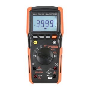 digital multimeter, 4000 count trms voltmeter ohmmeter, 1000v ac/dc voltage tester with switchable auto/manual range for voltage, resistance, and continuity measurment