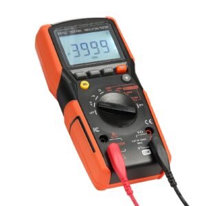 digital multimeter, 4000 count trms voltmeter ohmmeter, 1000v ac/dc voltage tester with switchable auto/manual range for voltage, resistance, and continuity measurment