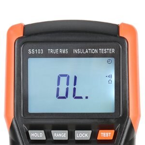 digital multimeter, 4000 count trms voltmeter ohmmeter, 1000v ac/dc voltage tester with switchable auto/manual range for voltage, resistance, and continuity measurment