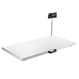 digital shipping scale, 0.1 lbs high accuracy, 660 lbs postal scale with lcd display, hold/tare function & ac/dc power supply, fit for packages, postage, luggage, battery & adapter included