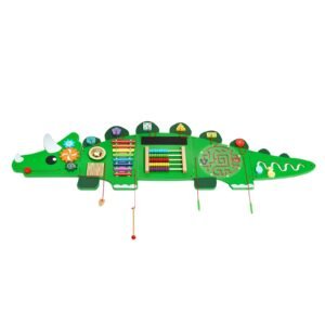 Dinosaur Activity Wall Busy Board Panels, 11 Activities, Montessori Sensory Wall Toy for Kids 3-12 Years, Montessori Learning Activity Center, Ideal for Toddler Playroom Nursery Classroom