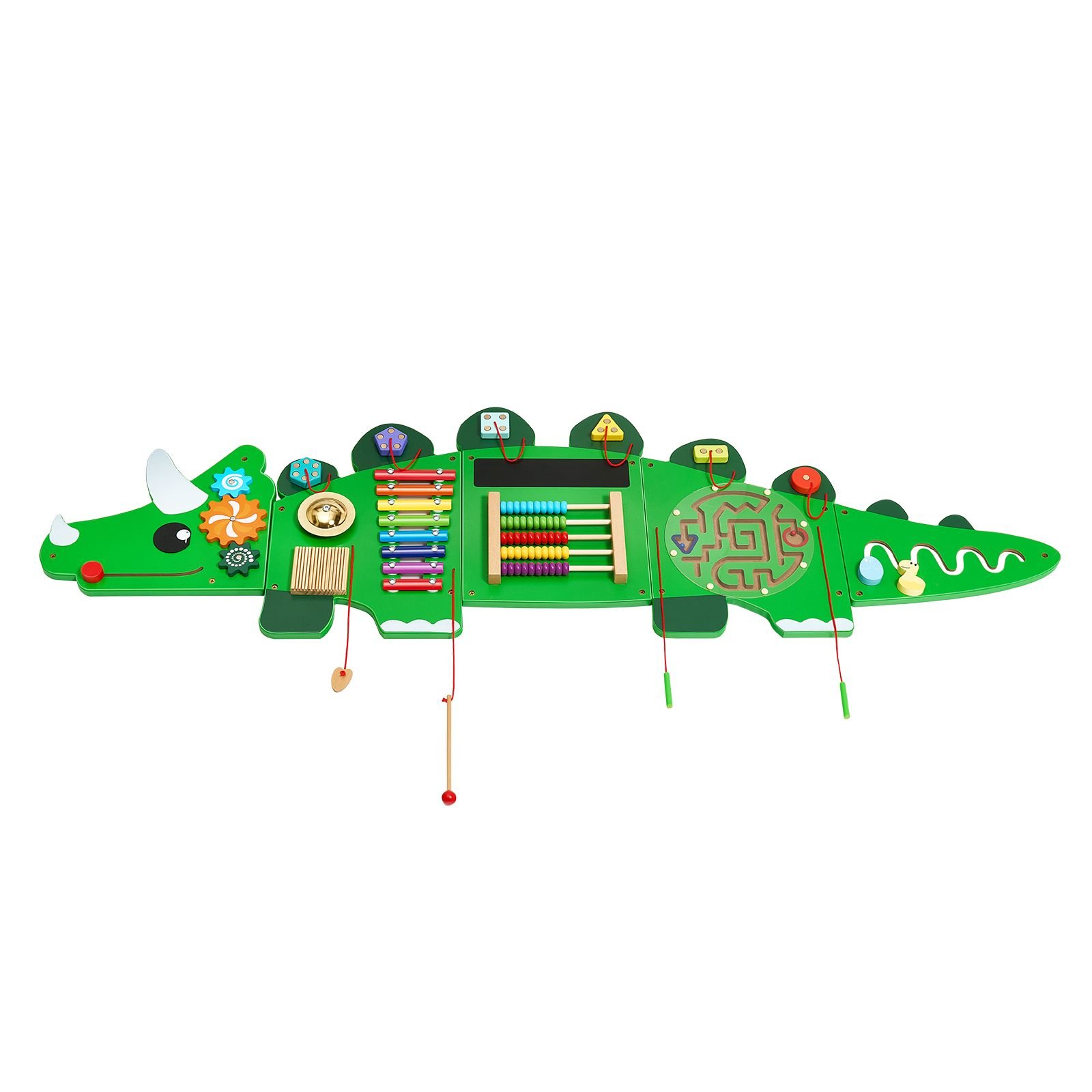 dinosaur activity wall busy board panels, 11 activities, montessori sensory wall toy for kids 3 12 years, montessori learning activity center, ideal for toddler playroom nursery classroom